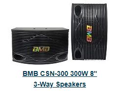 BMB CSN-300 300W 8" 3-Way Speakers